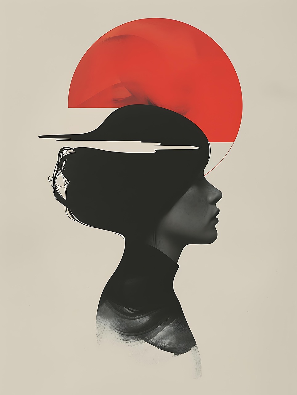 A creative collage of a lady in classical attire against a textured street wall near an ornate gate.